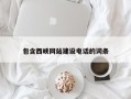 汕头包含西峡网站建设电话的词条